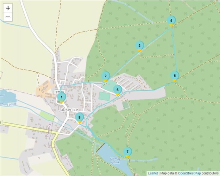 Mapa trasy Jahody se Smetanou